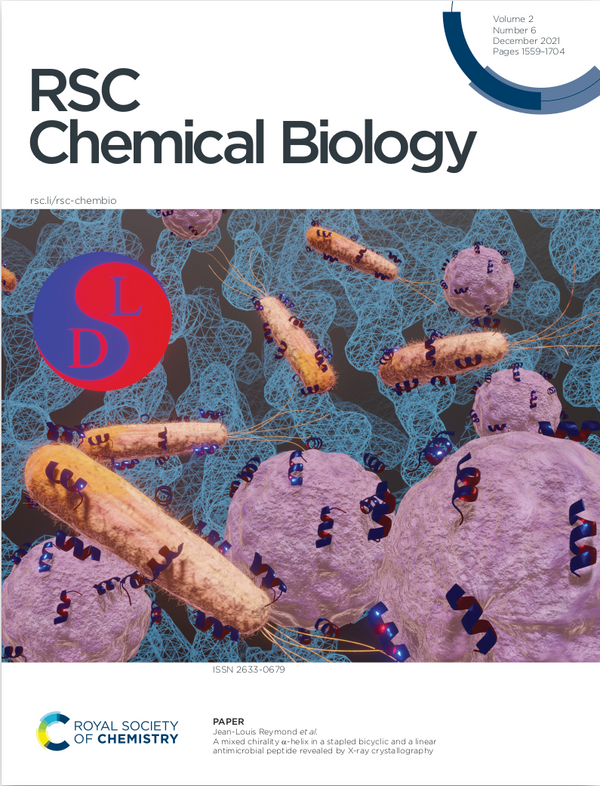 Journal Cover: A mixed chirality α-helix in a stapled bicyclic and a linear antimicrobial peptide revealed by X-ray crystallography